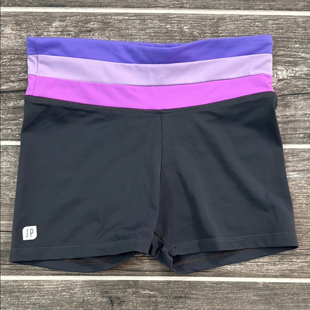 Sylvia P size 10 Gray and Purple Shorts